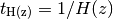 t_{\rm H(z)} = 1 / H(z)