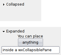 wx.CollapsiblePane