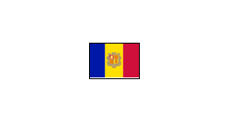 { A [label = "", shape = "nationalflag.andorra"]; }