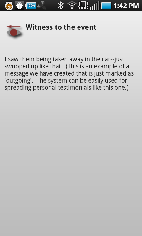 android view message