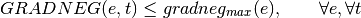 GRADNEG(e,t) \leq gradneg_{max}(e), \qquad \forall e, \forall t