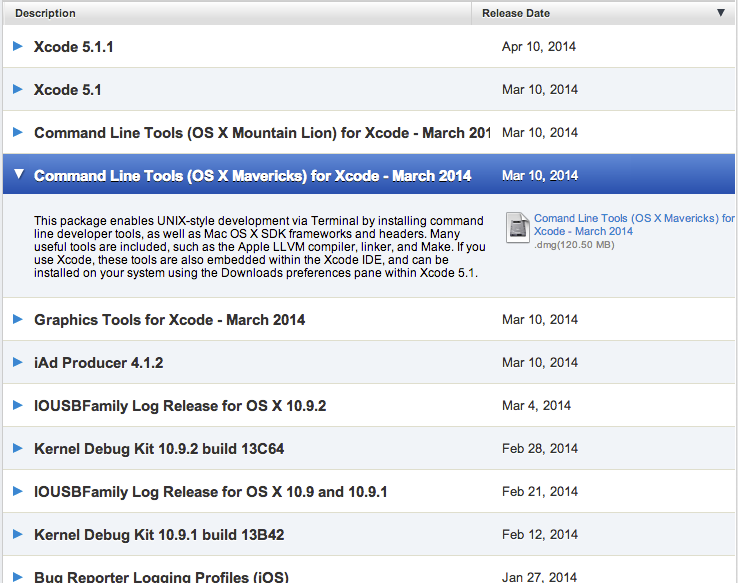 command line developer tools