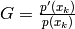 G = \frac{p'(x_k)}{p(x_k)}