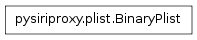 Inheritance diagram of pysiriproxy.plist.BinaryPlist