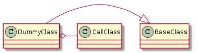 DummyClass -|> BaseClass
DummyClass o- CallClass